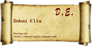 Dobai Ella névjegykártya